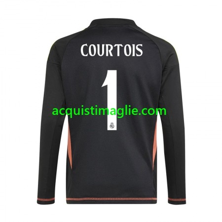 Divisa di Calcio Real Madrid Thibaut Courtois 1 Portiere Trasferta 2024/2025